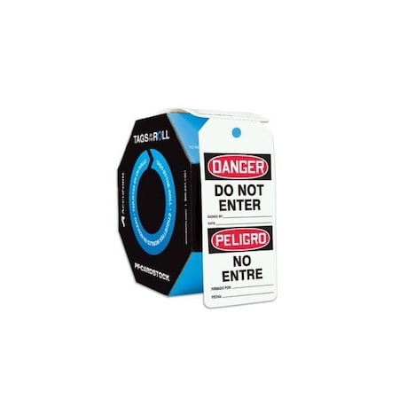 Accuform Danger, PF-Cardstock, 6-5/8 in Width, 3-5/8 in Height SBTAR140